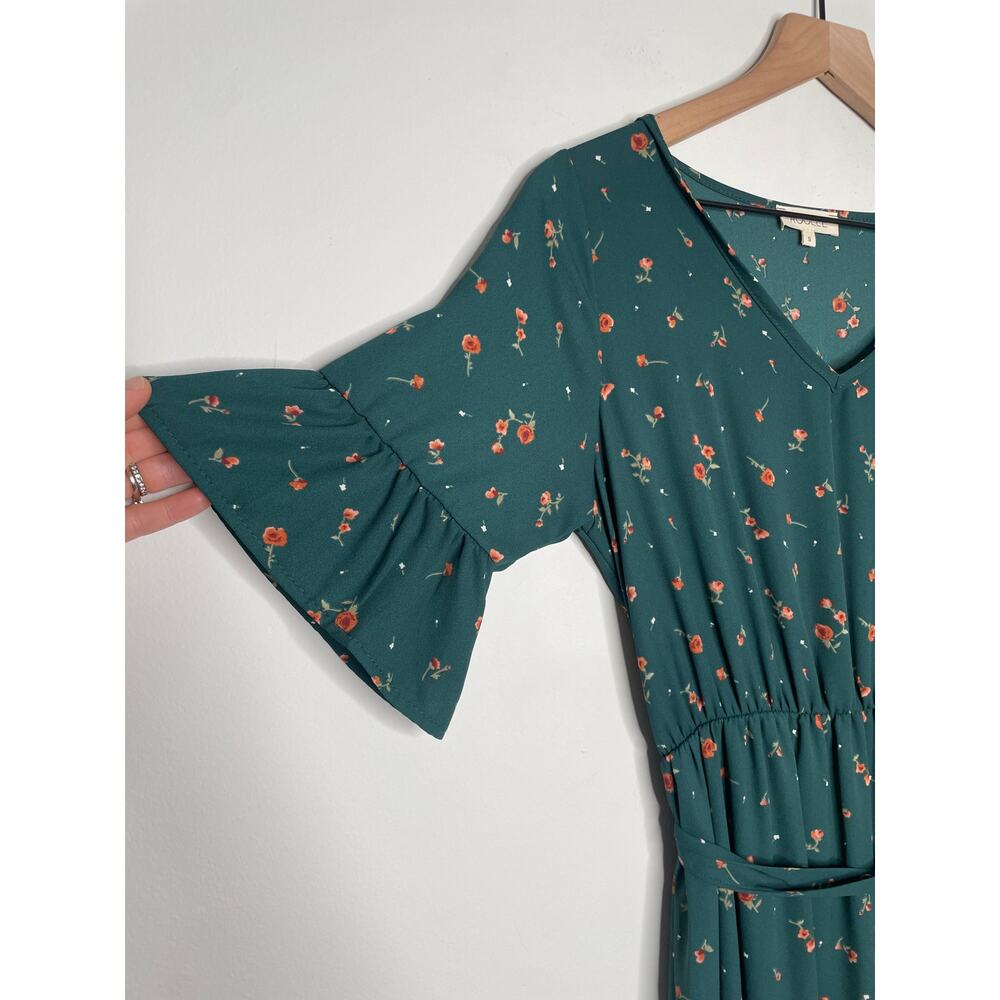 Roolee Teal Floral Maxi Dress - Picture 3 of 9